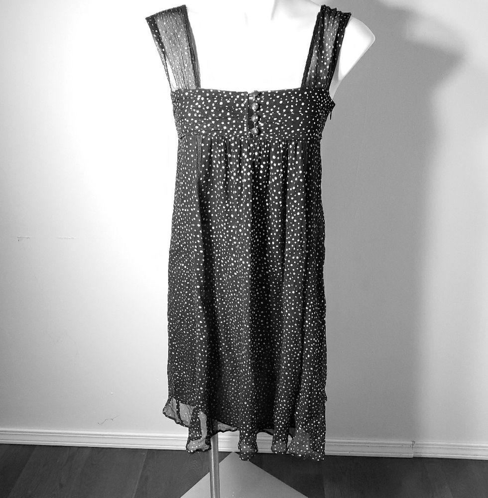 Maje Cerena Night Sky Silk Dress